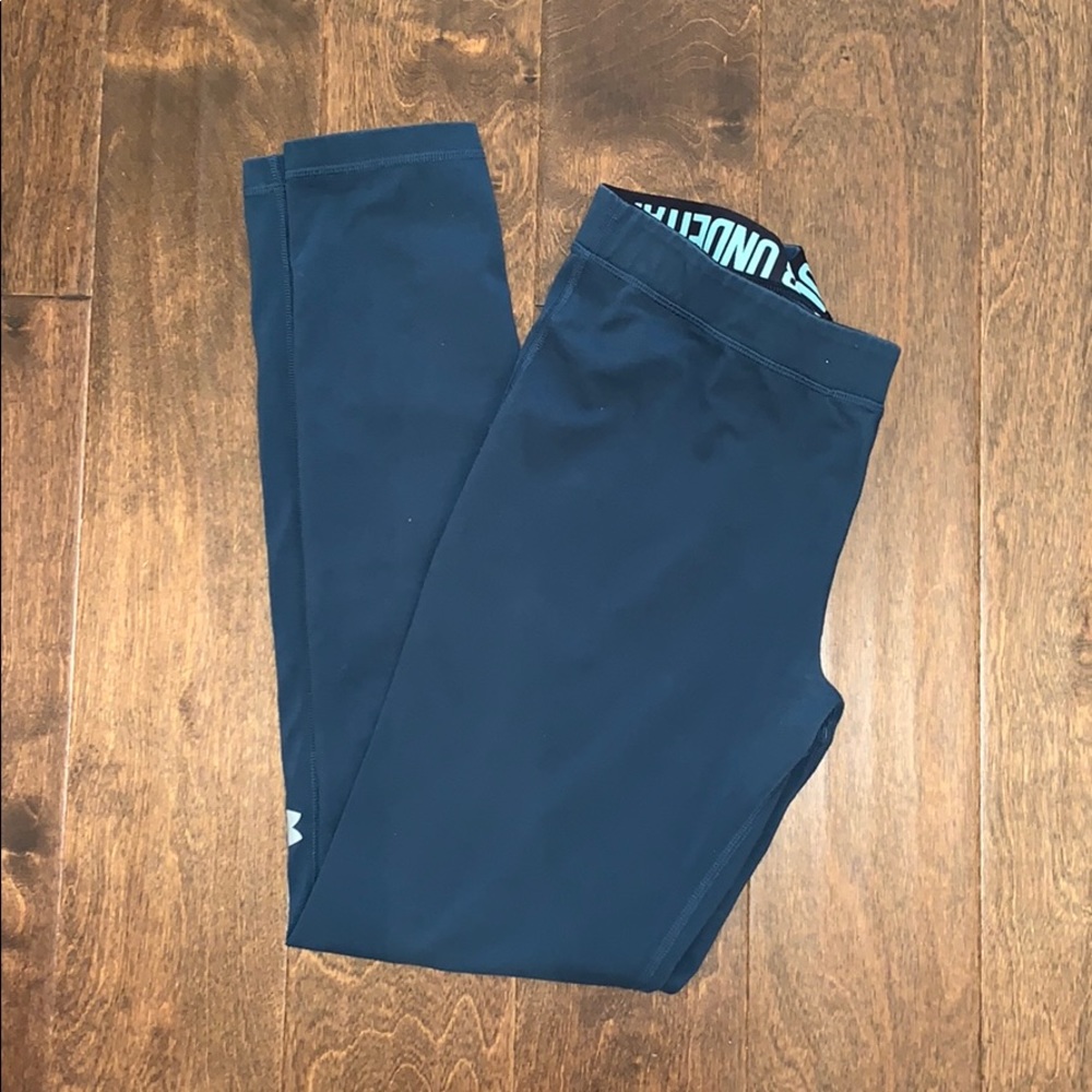 Under Armour Turquoise Blue Leggings - Large